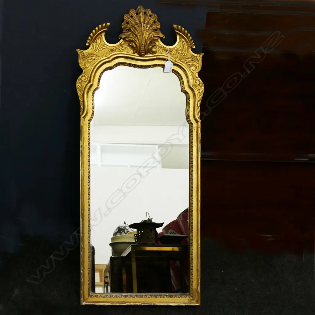 ANTIQUE GILT FRAMED MIRROR, SOME LOSSES TO GILDING, 920 x 400mm Image 1++