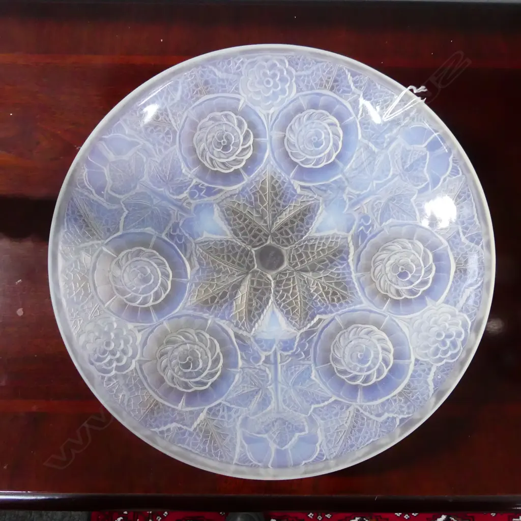 FRENCH OPALESCENT GLASS BOWL Dia.315mm Image 1++