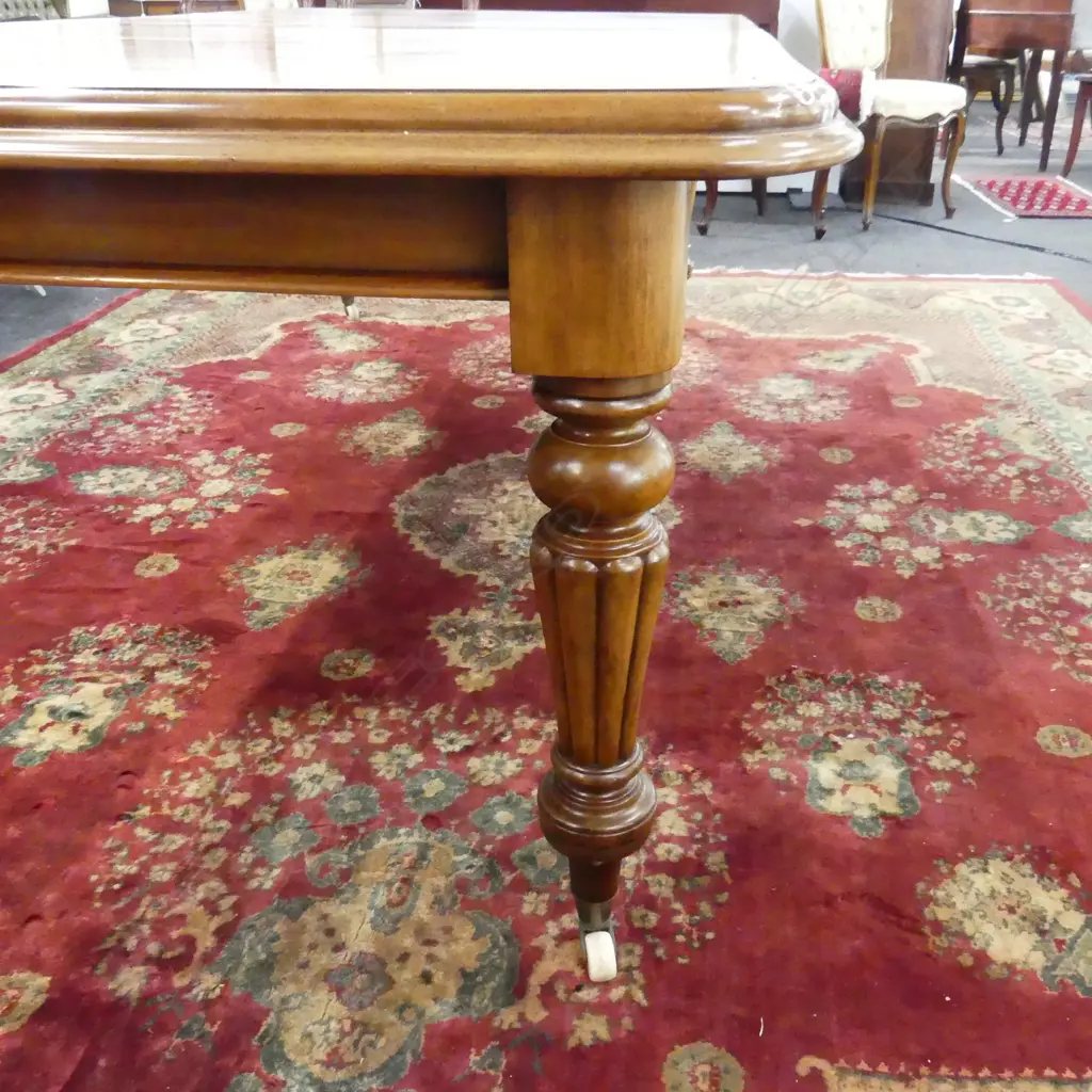VICTORIAN MAHOGANY EXTENSION DINING TABLE 2300x1175x750mm Image 1++