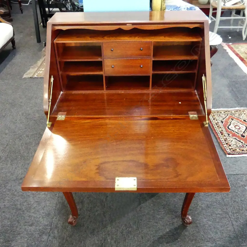 MAHOGANY DROP FRONT DESK 700x430x1050mm Image 1++