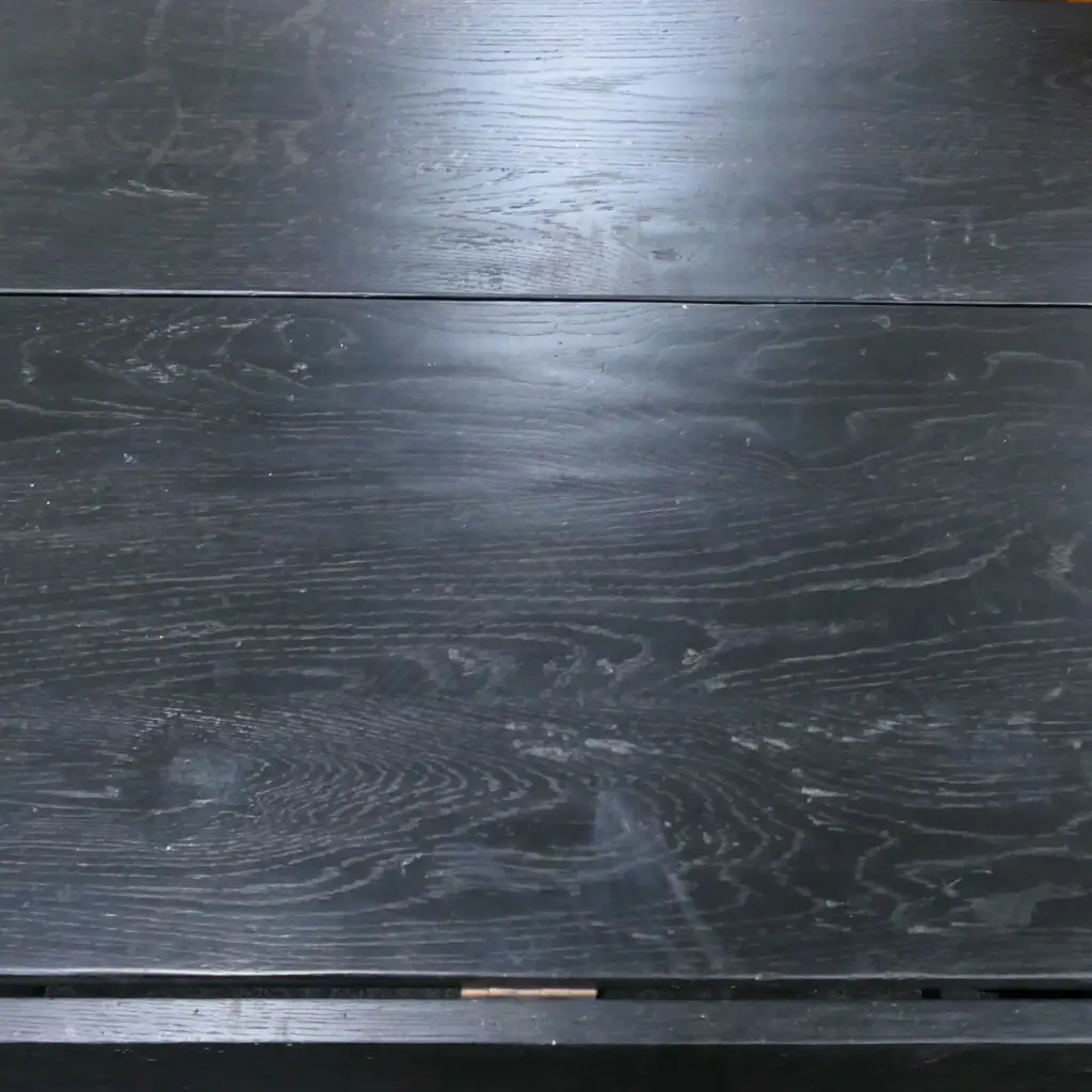 CONTEMPORARY EBONISED DROP SIDE TABLE 950x450x755mm Image 1++