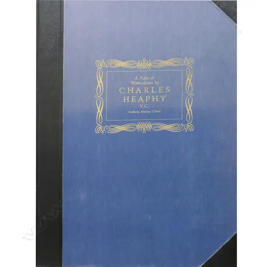 LARGE BOOK A FOLIO OF WATER COULORS BY CHARLES HEAPHY  PUBLISHED 1981 H720MM W510MM