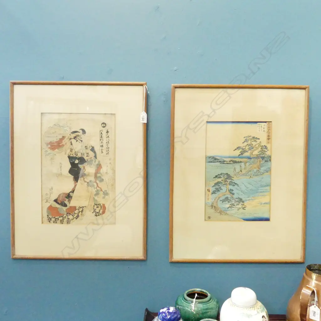 4 JAPANESE PRINTS, FOXING 345x240mm Image 1++