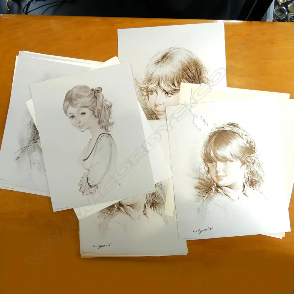 12 ITALIAN 1970s PORTRAIT PRINTS ON ALUMINIUM 300x240mm Image 1++
