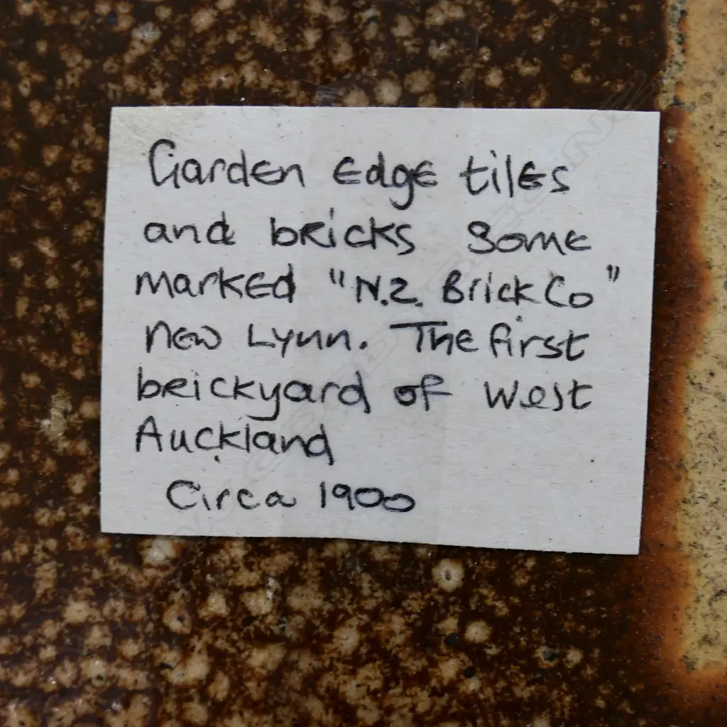 BOX LOT ANTIQUE GARDEN TILES, NZ BRICK Co ETC Image 1++