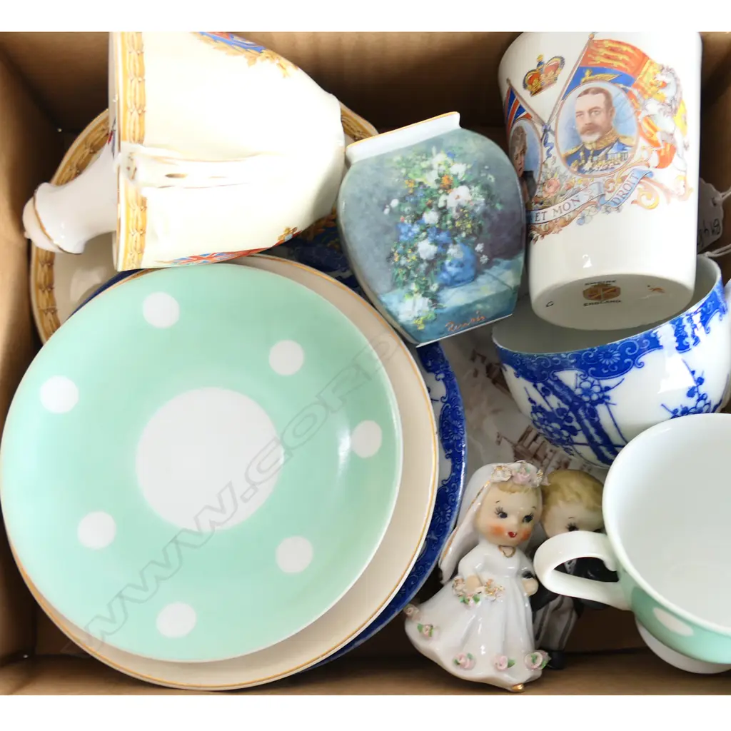 ASSORTED CHINA INCLUDING: CORONATION & SHELLEY 1940 NZ EXHIBITION DISH.  Image 1++