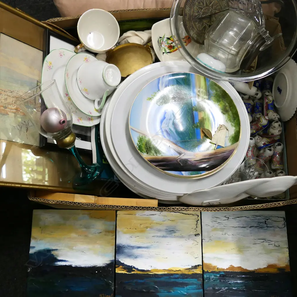 BOX LOT ASST; CERAMICS ETC Image 1++
