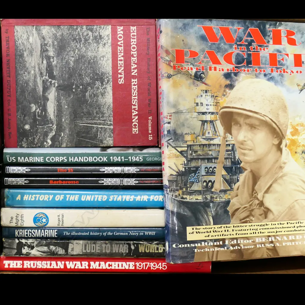 BOX LOT BOOKS; WWII INTEREST Image 1++