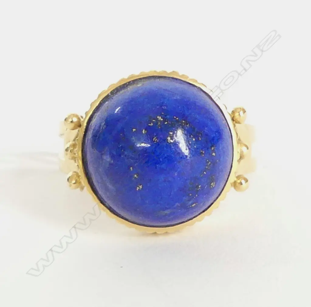 14ct LRG LAPIS LAZULI RING, 11.2gm, size Z+3 Image 1++