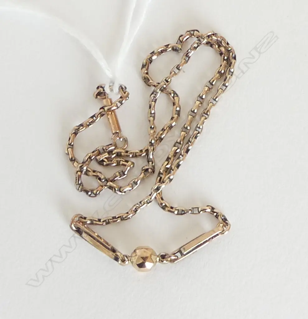 SML 9ct GOLD NECKLACE, L.400mm3.4gm Image 1++