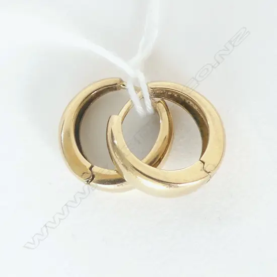PR 9CT YELLOW GOLD HUGGIE EARRINGS  4.8 gms