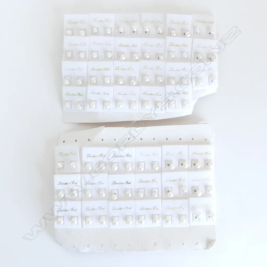 41 PRS FRESHWATER PEARL STUDS, NEW OLD STOCK Image 1++