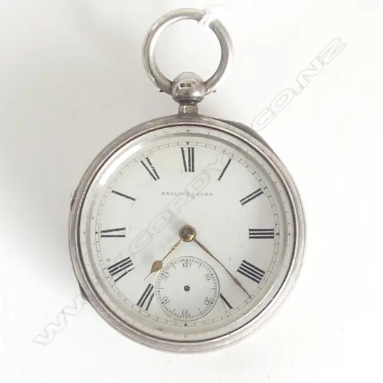 CHESTER 1888 'ENGLISH LEVER' FUSSEE SILVER POCKET WATCH open face. seconds hand missing