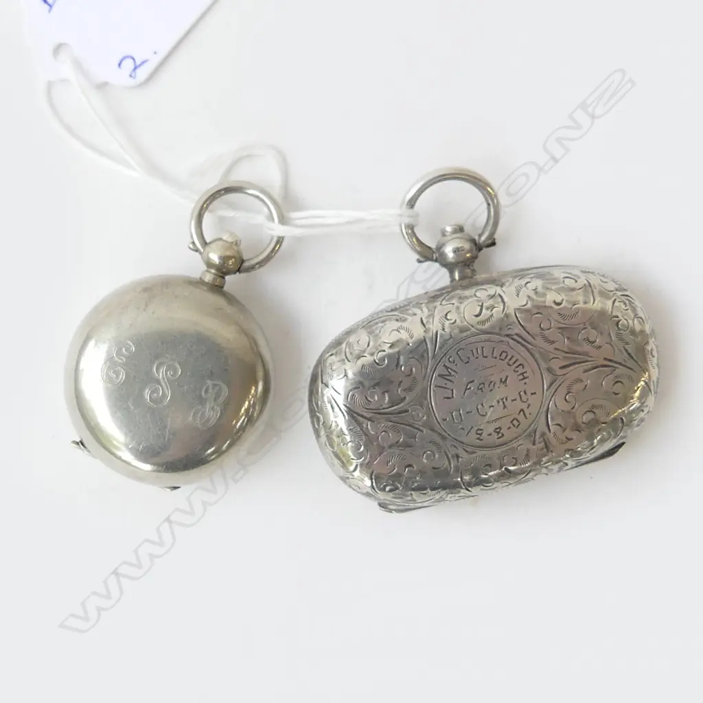 2 SOVEREIGN CASES, PLATED & STG B'HAM 1905 27.9gms Image 1++