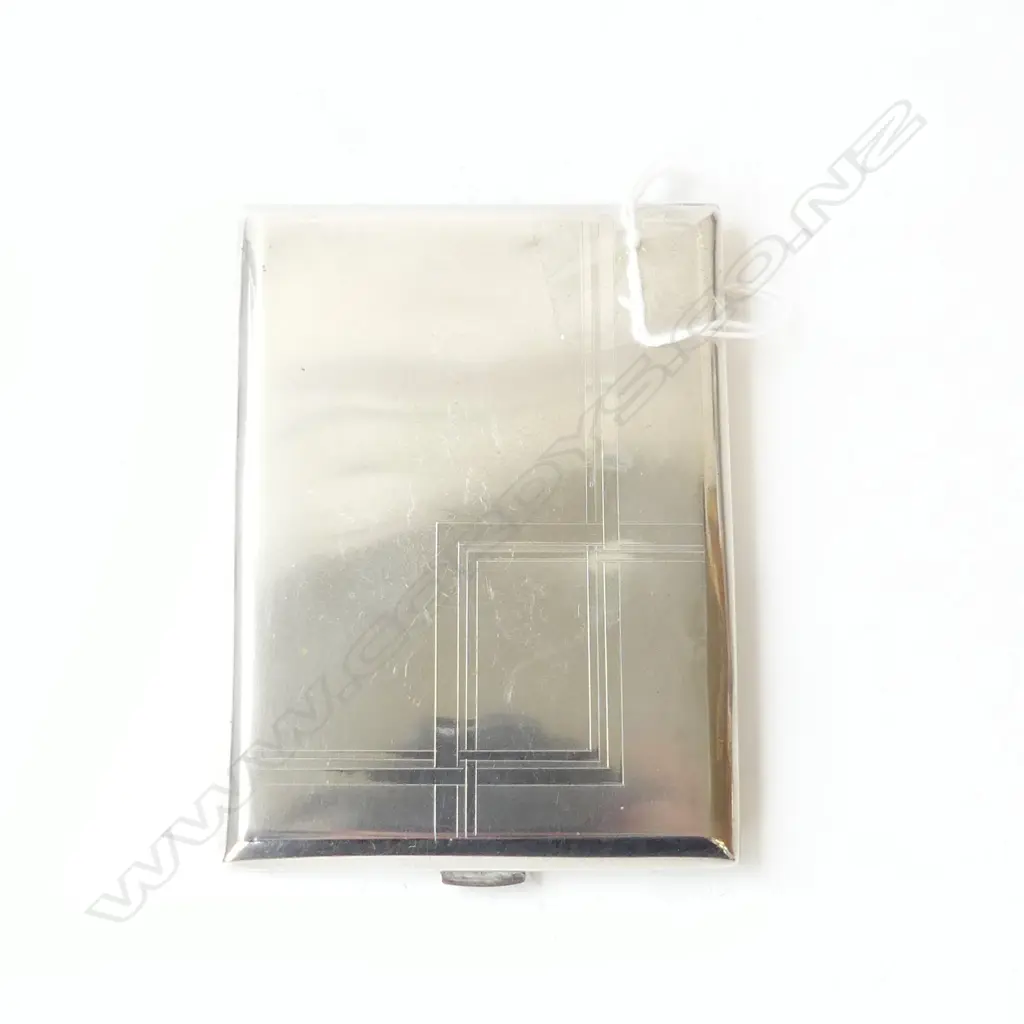 ART DECO 835 SILVER PORTUGESE CIGARETTE CASE, 116gm Image 1++