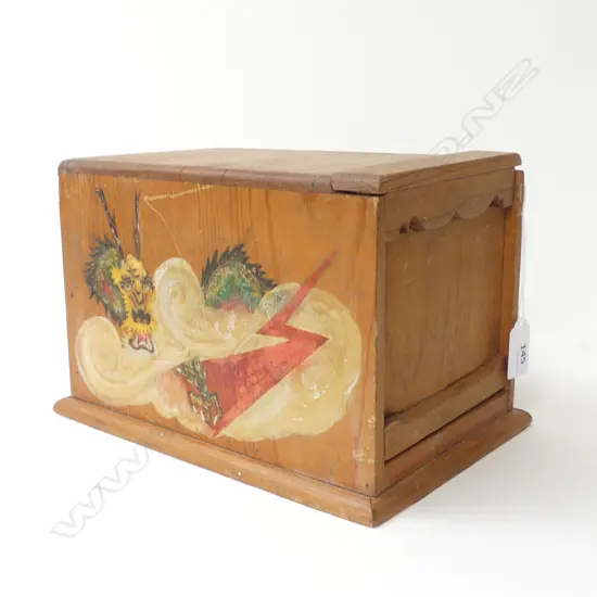 VINTAGE WOODEN MAH JONG SET, CASED 175x255x165mm