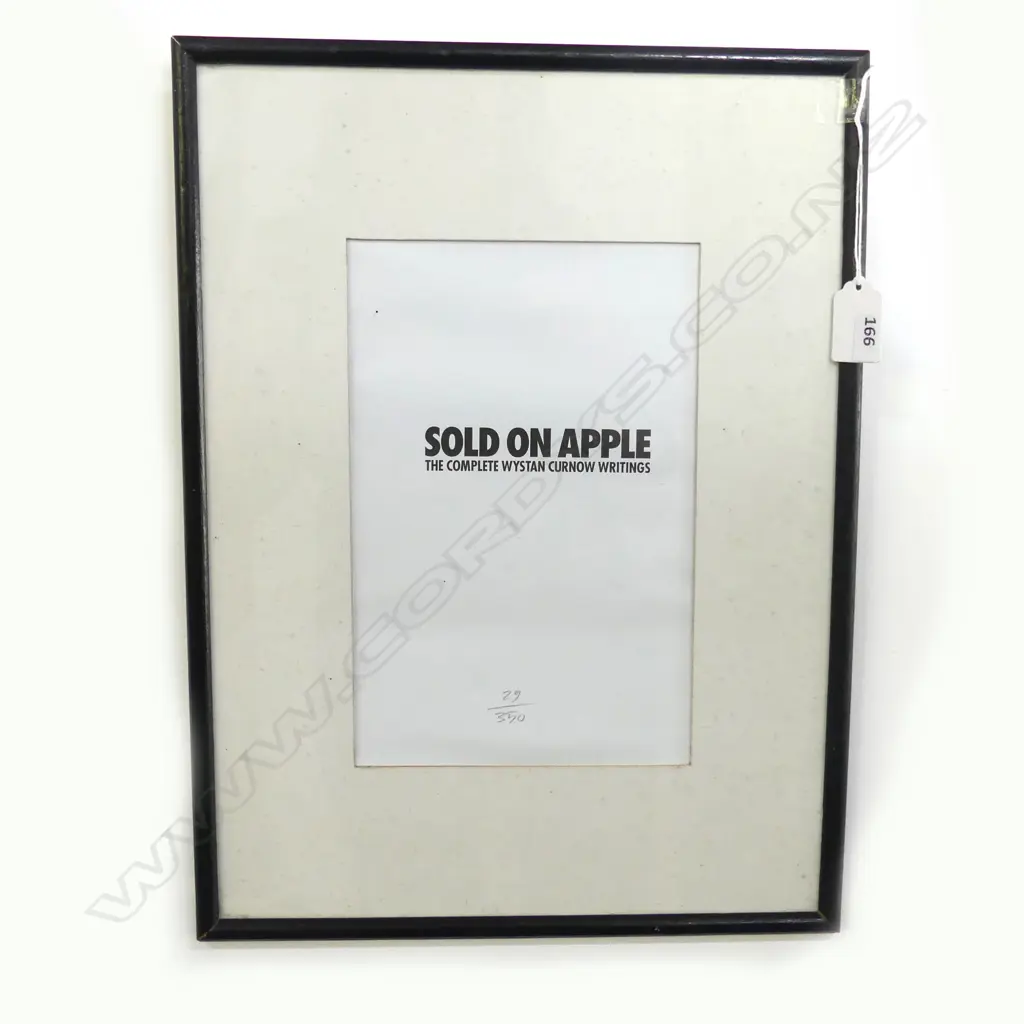 BILLY APPLE 'SOLD ON APPLE - THE COMPLETE WYSTAN CURNOW WRITINGS' 29/350 235x150mm Image 1++