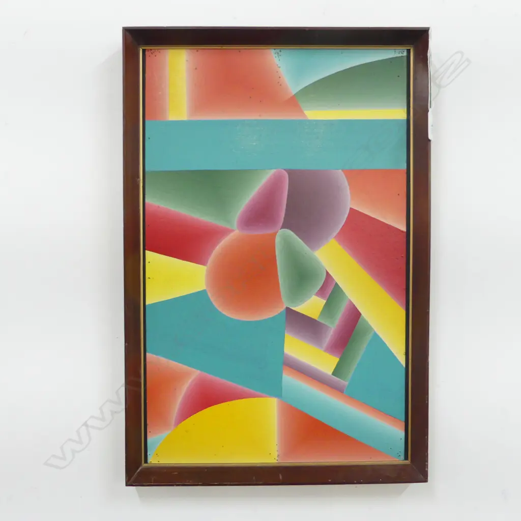 LLOYD HILLYER, ABSTRACT ACRYLIC ON BOARD, 500x320mm Image 1++