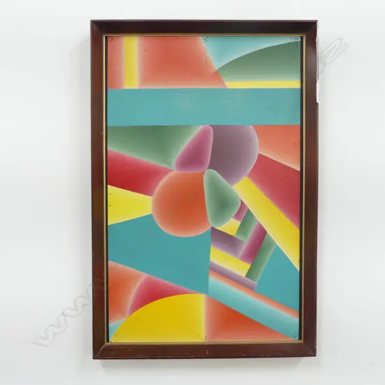 LLOYD HILLYER, ABSTRACT ACRYLIC ON BOARD, 500x320mm