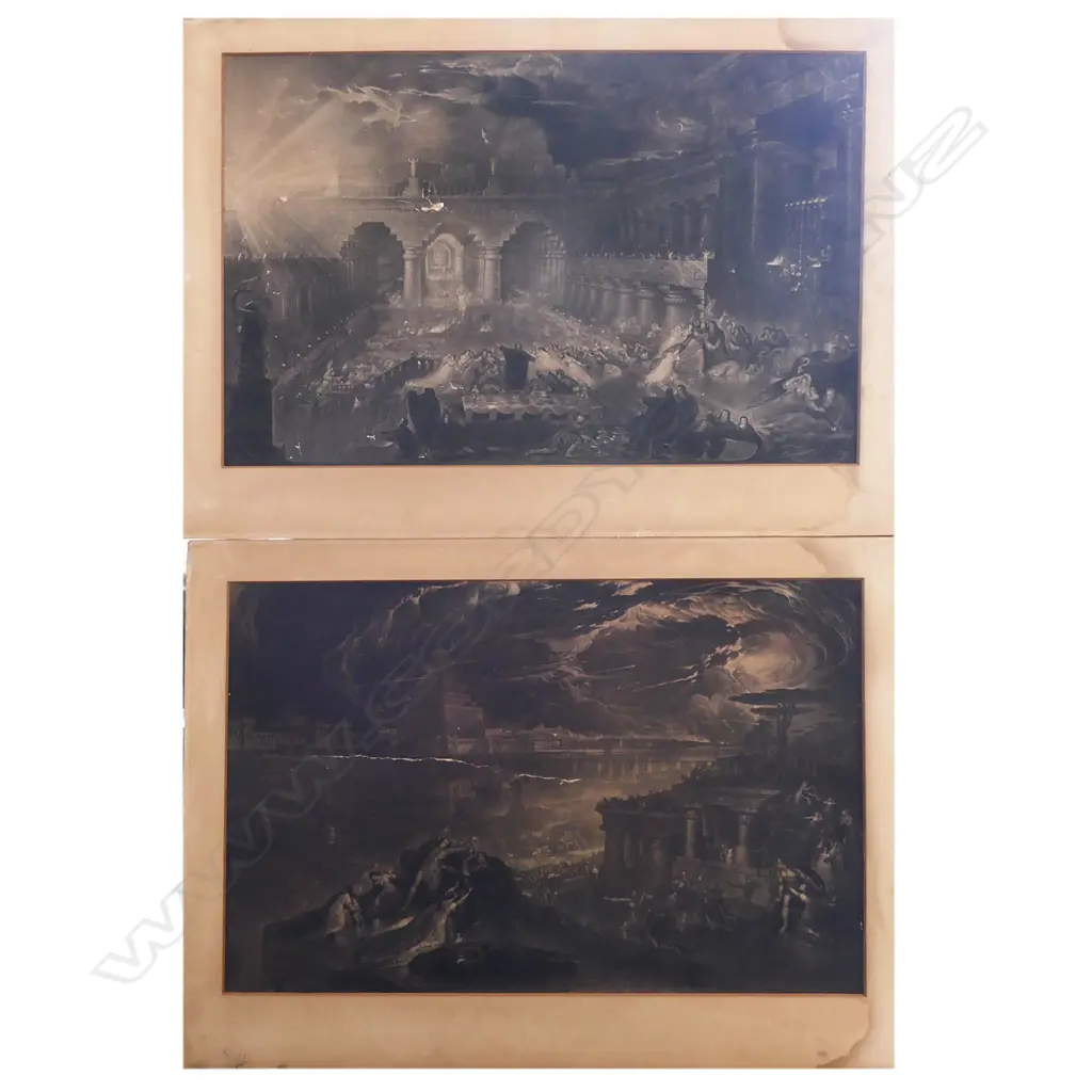 LARGE BALLOONIST PRINT H920 W590 WITH 2 UNFRAMED VICT ENGRAVINGS faults H590 W790MM Image 1++