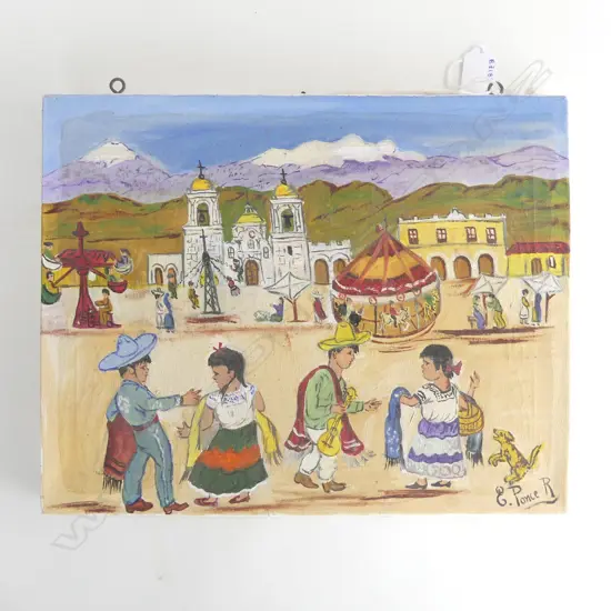FOLK ART CANVAS PAINTING (MEXICO) 280 X 360MM