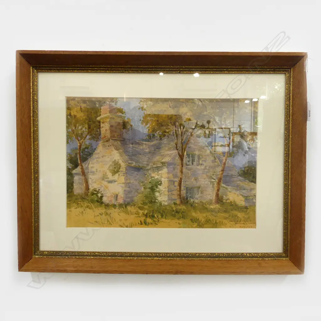 ARTIST UKNOWN, OWAIN GLENDWRS PRISON CARROG, W/C 1889 250x370mm Image 1++