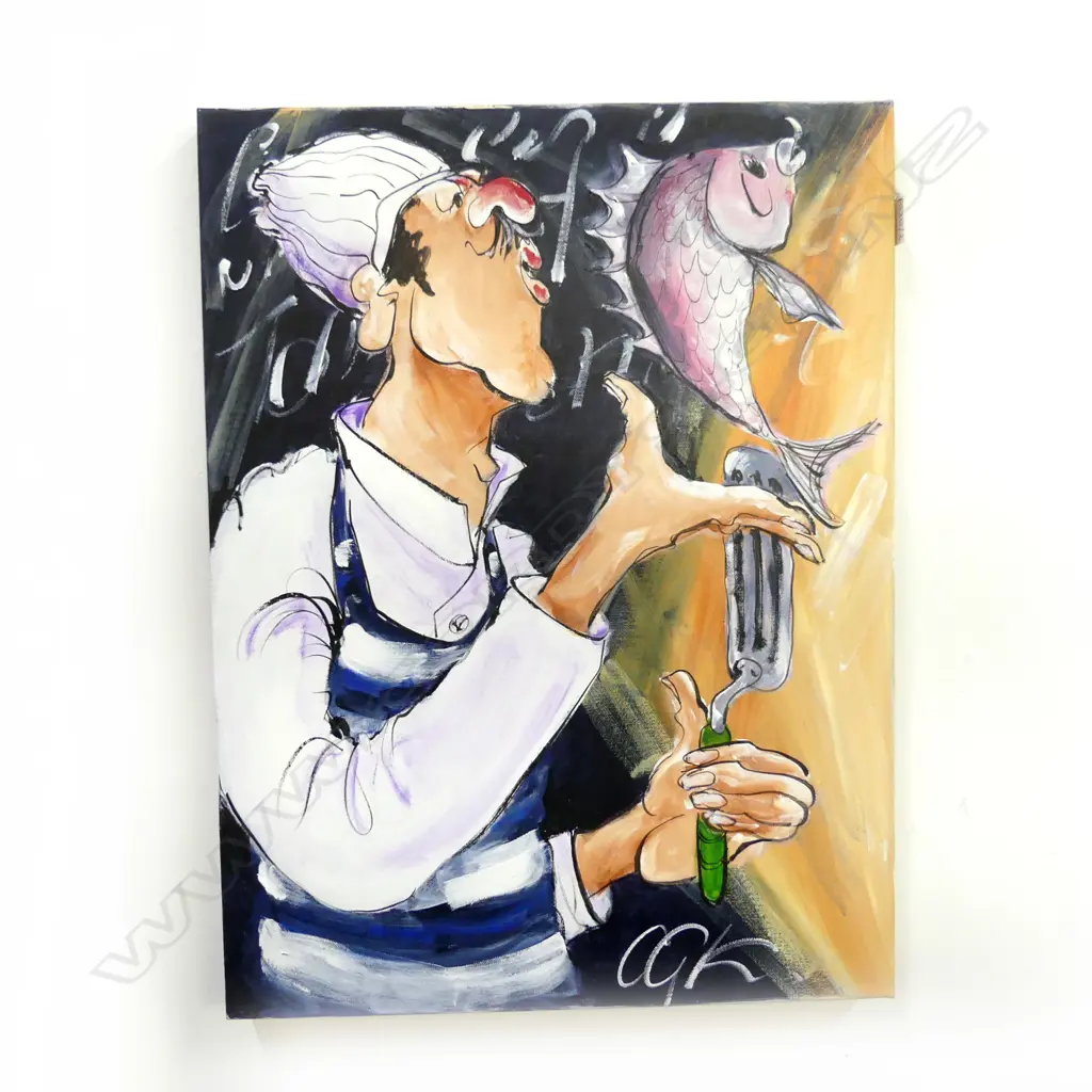 CHLOE KING 'WHAT A WHOPPA' ACRYLIC ON CANVAS 610x460mm Image 1++