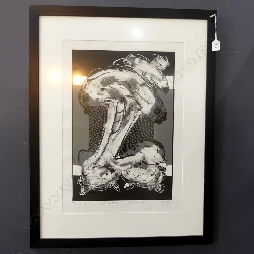 SIGNED PRINT 'PENSAMIENTO DISPERSO' 2009 570x400mm Image 1++