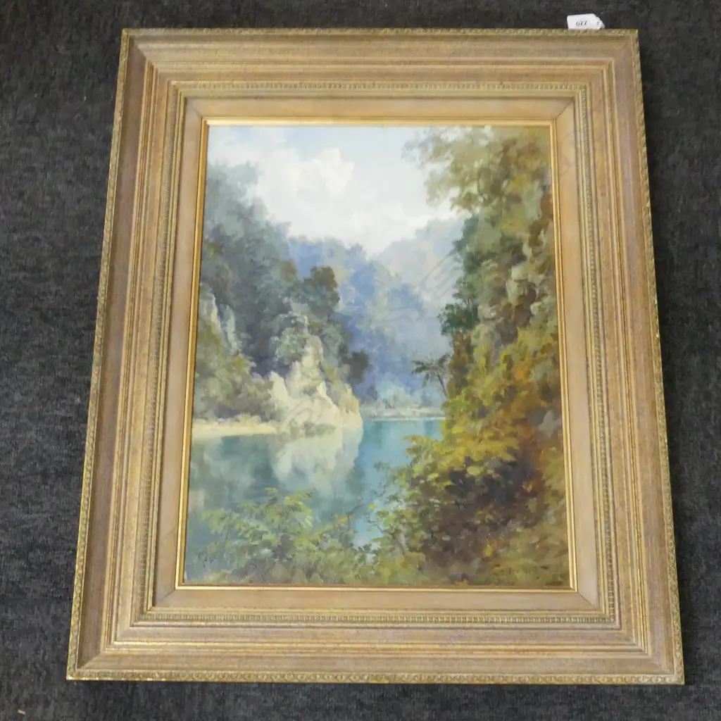 C H HOWORTH (1856-1945), MANGAIO BRANCH WHANGANUI RIVER, OIL ON BOARD, 470 x 360mm Image 1++