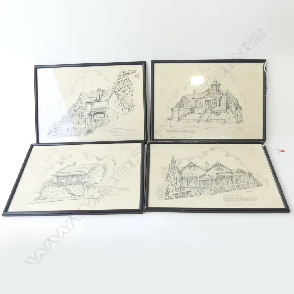 4 J. E. THOMAS AUCKLAND ARCHITECTURE PRINTS 280x400mm Image 1++