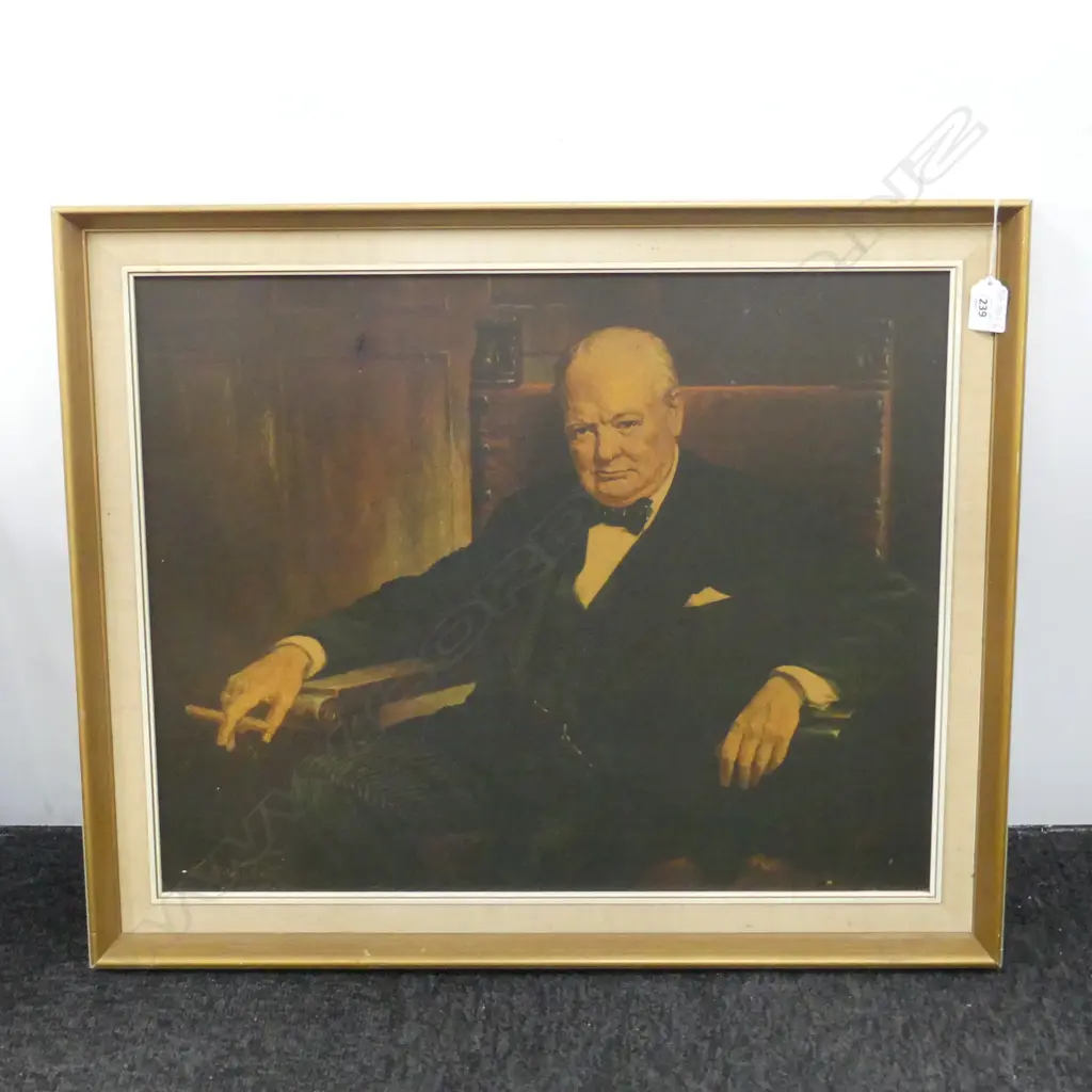 WINSTON CHURCHILL PRINT 440x550mm Image 1++