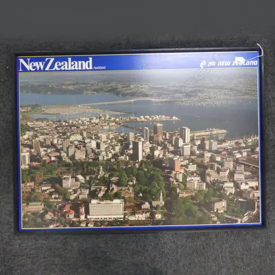 1980s AIR NZ FRAMED AUCKLAND PRINT 650x910mm