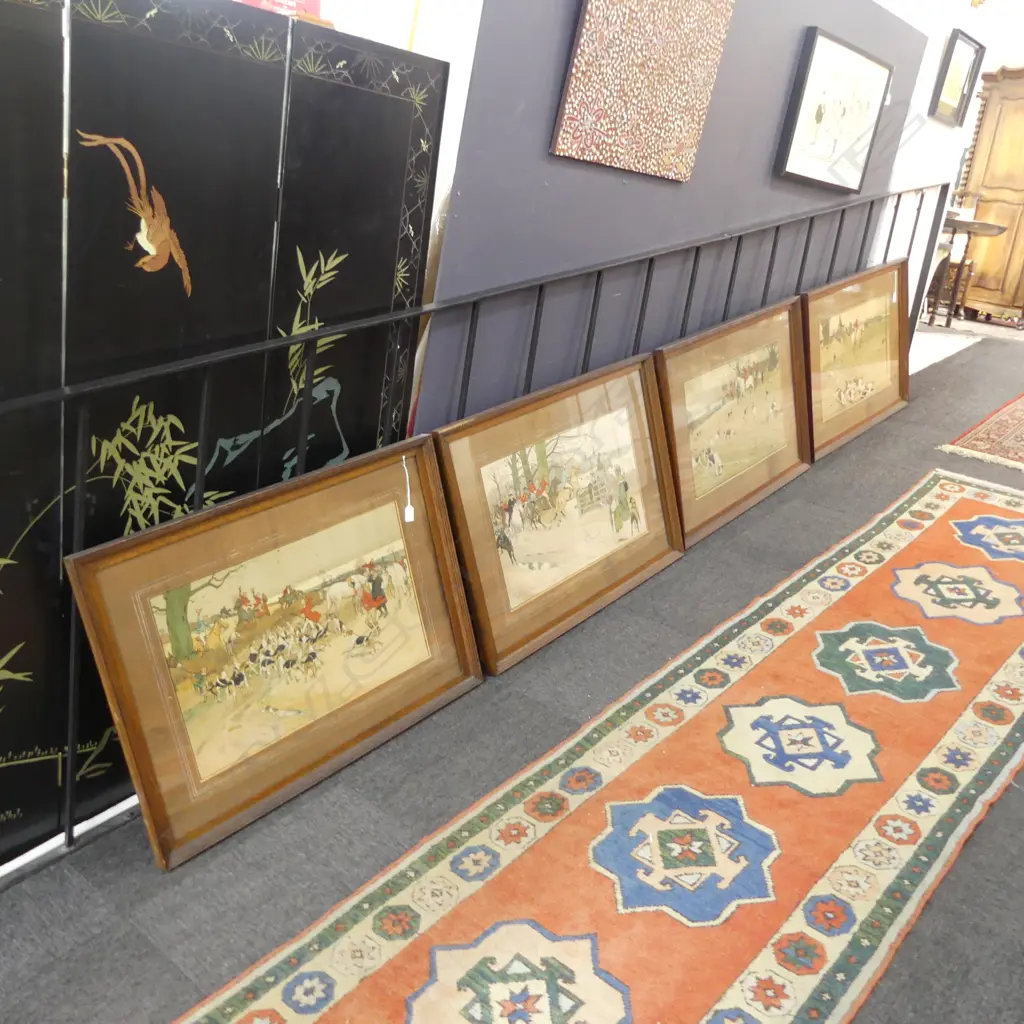 4 CECIL ALDIN EARLY 20thC HUNTING PRINTS 380x615mm  Image 1++