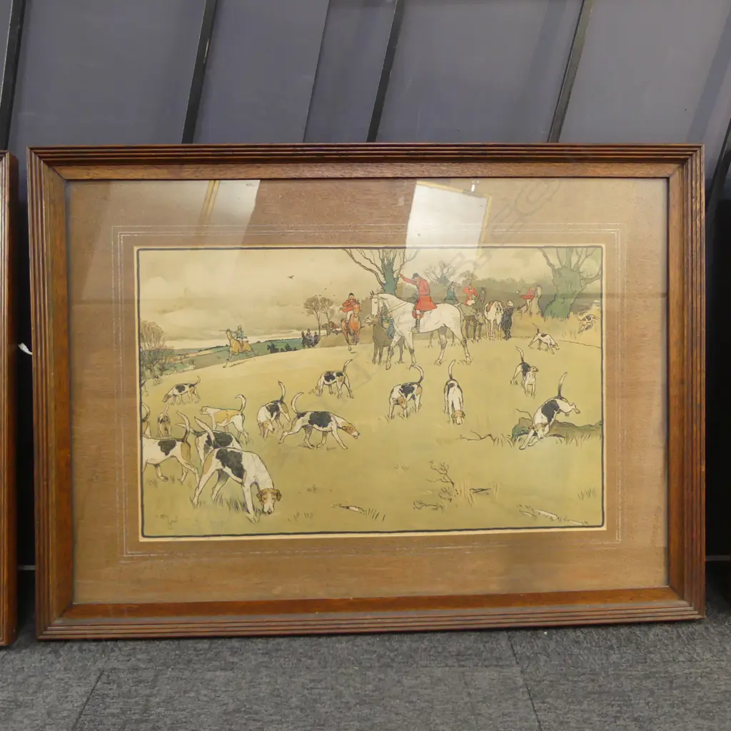 4 CECIL ALDIN EARLY 20thC HUNTING PRINTS 380x615mm  Image 1++