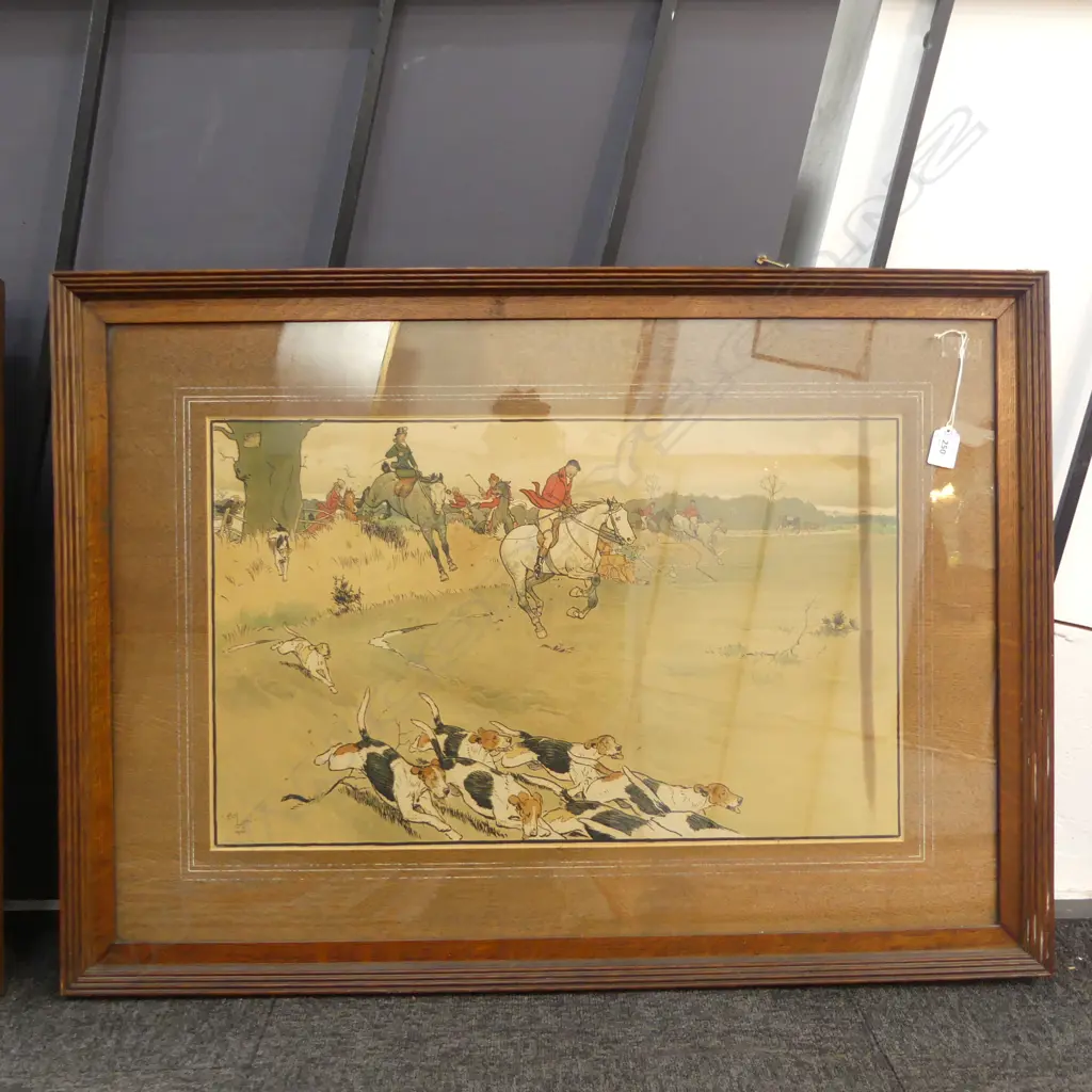 4 CECIL ALDIN EARLY 20thC HUNTING PRINTS 380x615mm  Image 1++