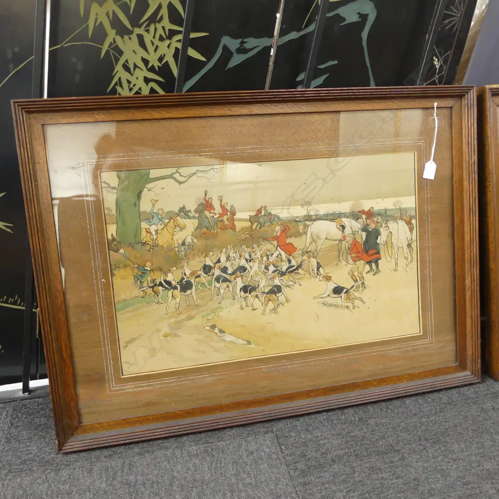 4 CECIL ALDIN EARLY 20thC HUNTING PRINTS 380x615mm  Image 1++
