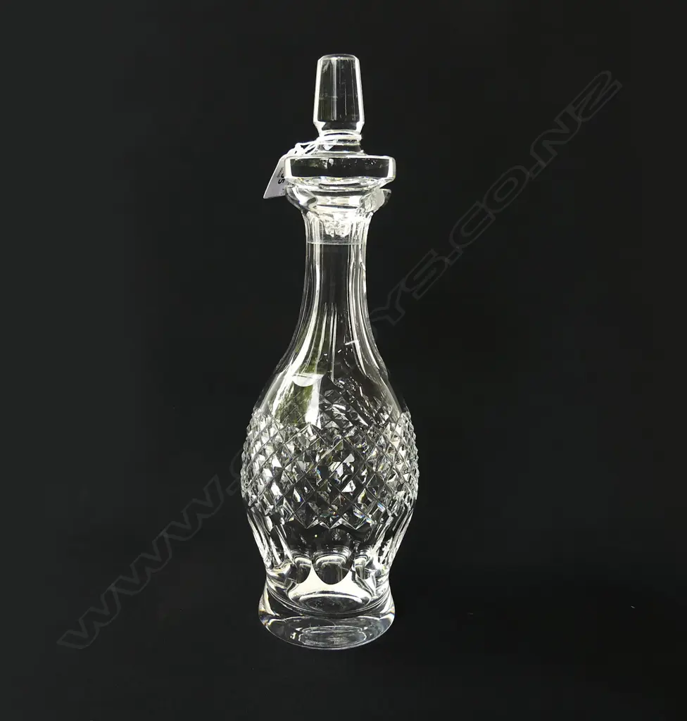 WATERFORD CRYSTAL 'COLLEEN' PATTERN DECANTER H.340mm chipped & cracked Image 1++