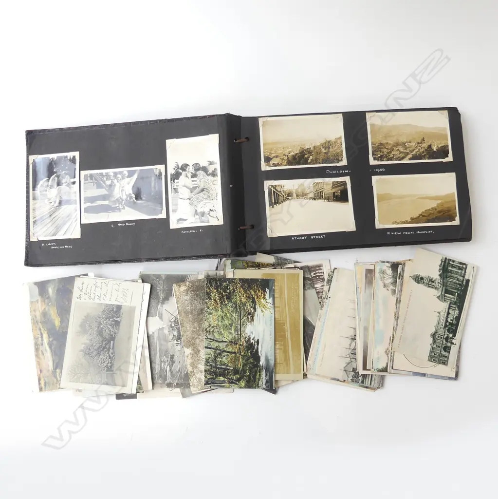 ANTIQUE NZ STH ISLAND PHOTO ABLUM 1926; ELLEN MAY NAIRN (1901-1966) Image 1++