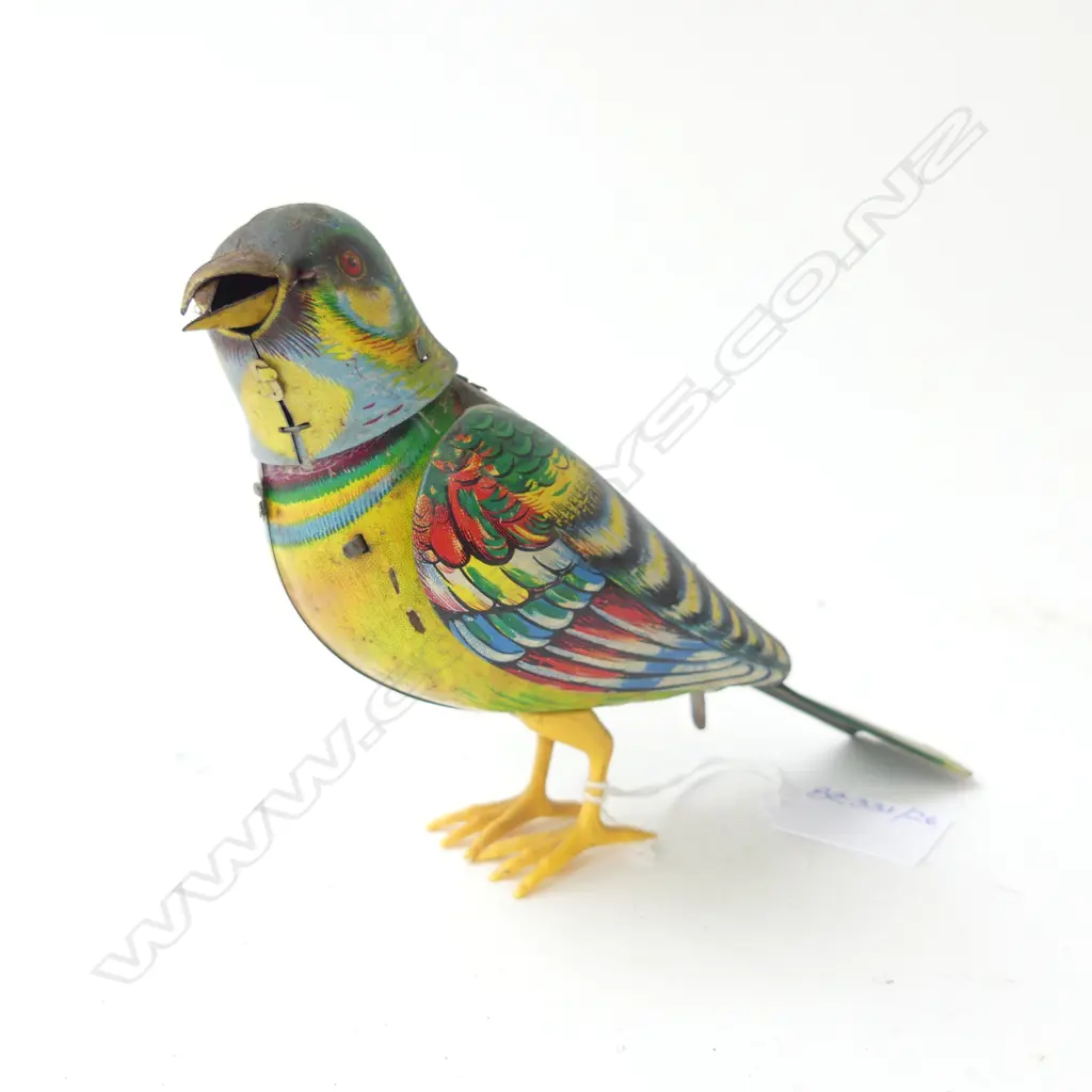 VINTAGE GERMAN METAL BIRD TOY H.120mm Image 1++