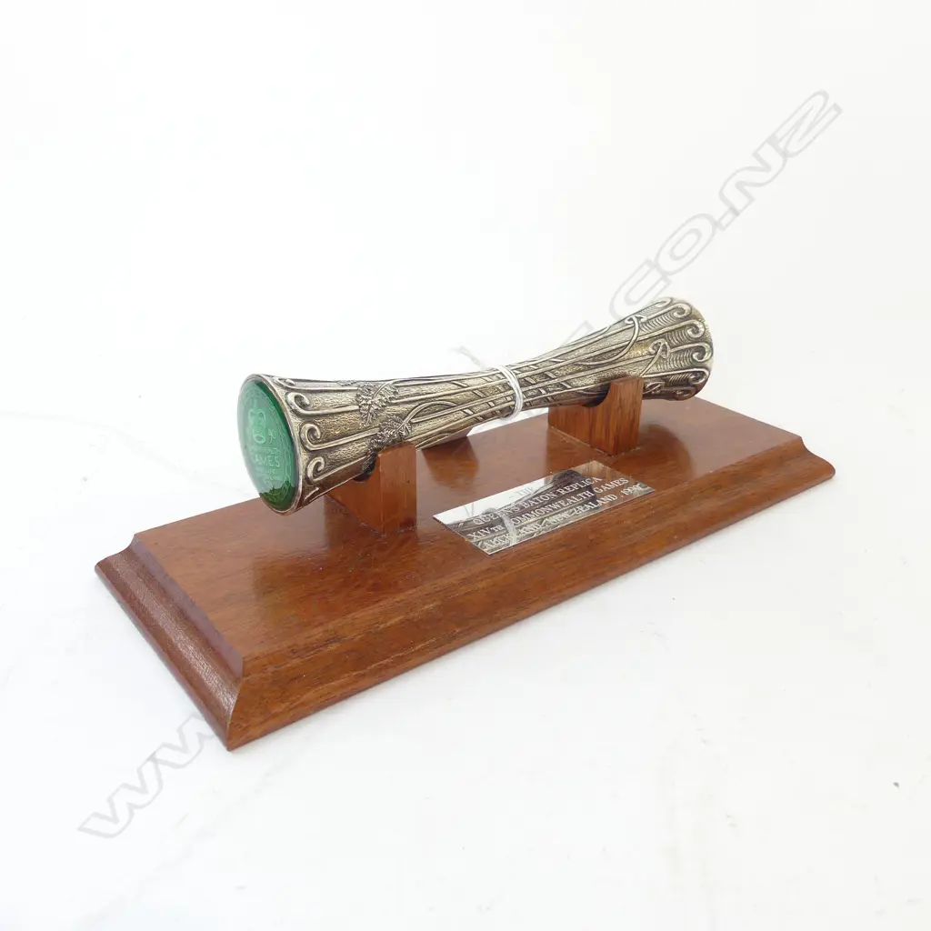 A Peter Woods design silver plate 'Queen's Baton replica XIV Commonwealth Games Auckland Image 1++