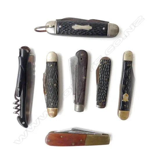7 VINTAGE POCKET KNIVES