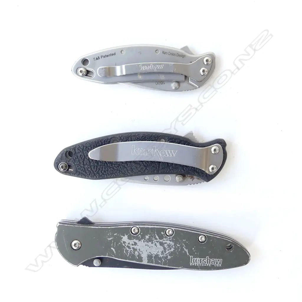 3 KERSHAW ASSISTED KNIVES Image 1++