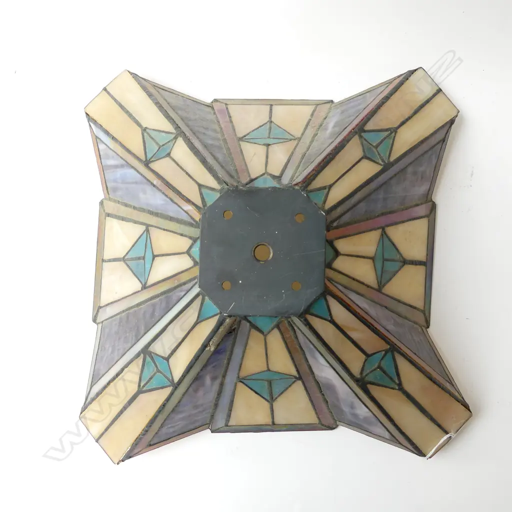 TIFFANY STYLE LEAD LIGHT LIGHT SHADE 390x390x200mm Image 1++