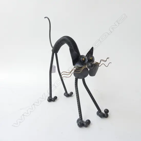 METAL CAT SCULPTURE H.355mm