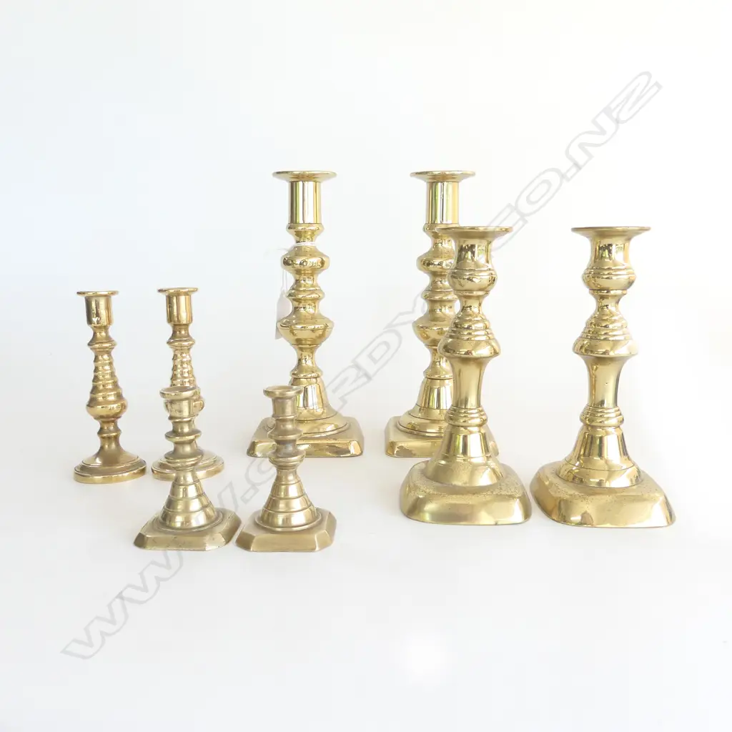 4 PRS BRASS CANDLESTICKS H.200mm Image 1++