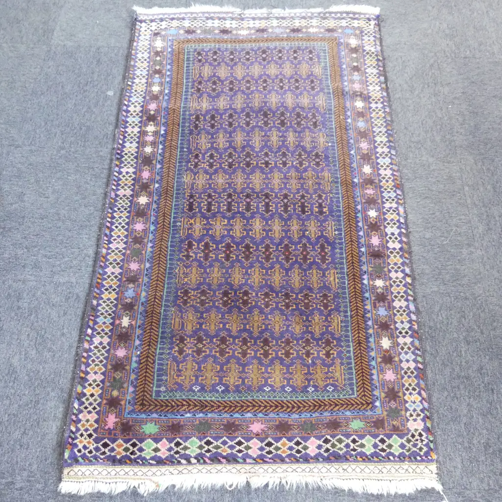 HAND KNOTTED ALL WOOL RUG 1700x950mm Image 1++