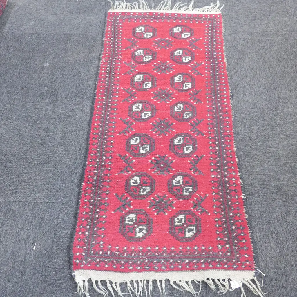 SMALL HAND KNOTTED WOOL PILE RUG 1500x600mm Image 1++