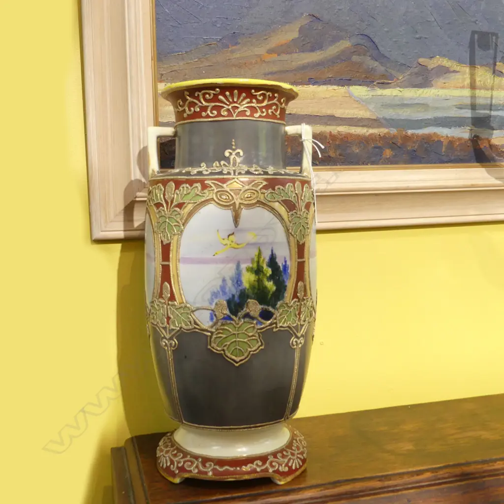 JAPANESE SATSUMA VASE H.340mm Image 1++