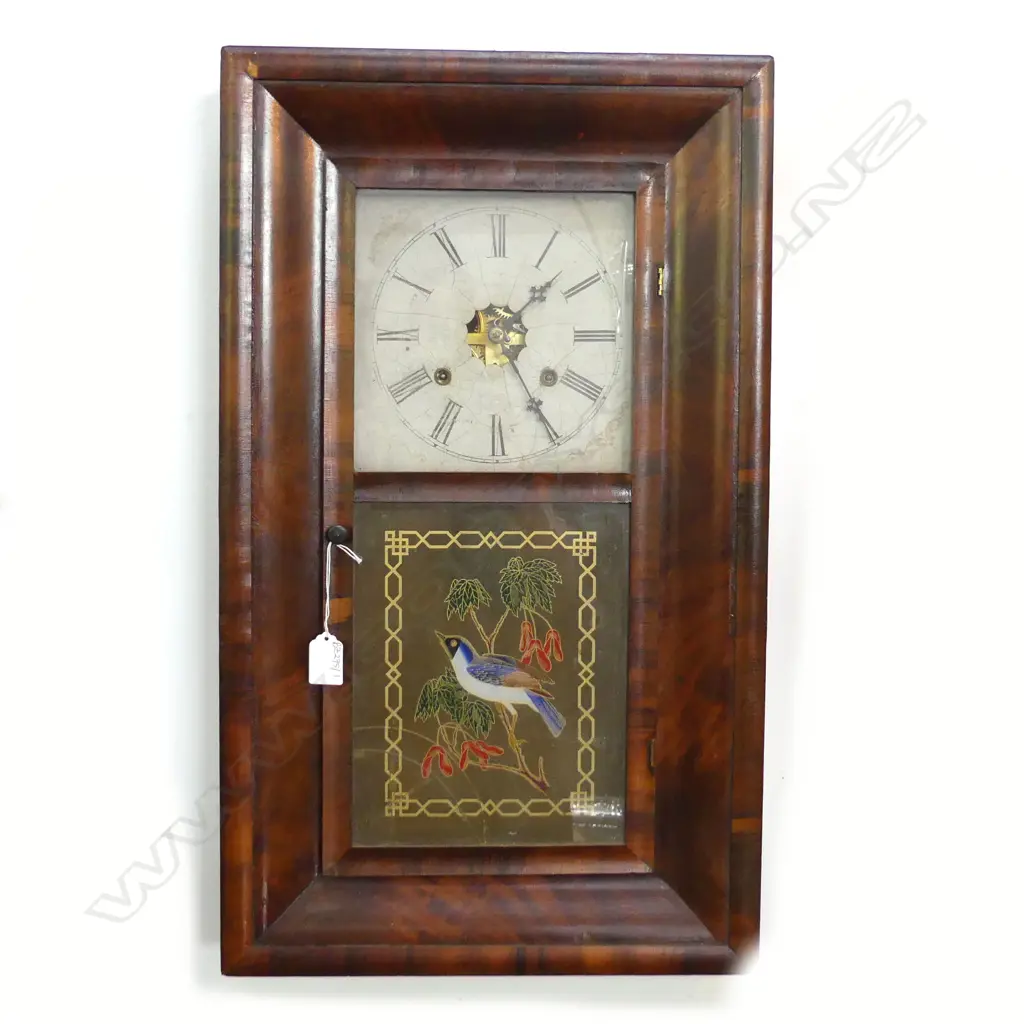 19thC ANSONIA WALL CLOCK 650x385mm Image 1++