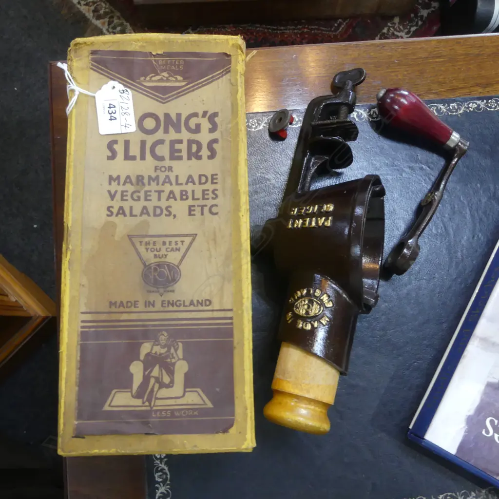 BOXED 'SPONG'S SLICERS' w. ATTACHMENTS & INSTRUCTIONS Image 1++